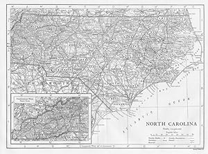 NORTH CAROLINA,Counties,Swamps,Historical Vintage Map