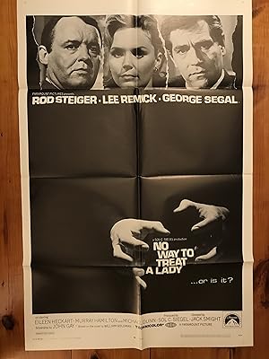 No Way to Treat A Lady One Sheet 1968 Rod Steiger, Lee Remick