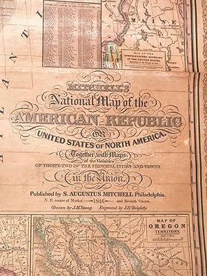 Mitchell's Map of The American Republic United States of North America together with maps of the ...