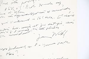 Lettre autographe signée adressée à Marc Barbezat : "J'ai lu avec plaisir ce que vous disiez du t...