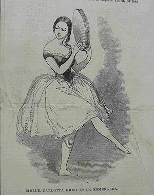 Mdlle. Carlotta Grisi in La Esmeralda. Engraving