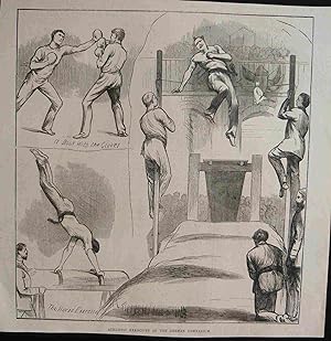 Athletic Exercises at the German Gymnasium. Engraving
