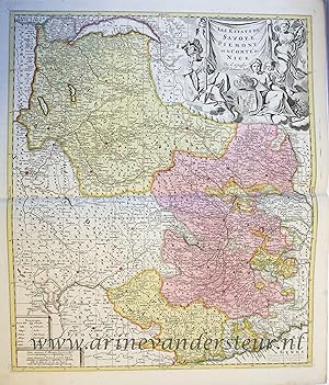 [Antique print; cartography/cartografie] The states of Savoy, Piedmont and Nice, published ca. 1700.