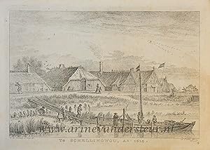 [Antique print, etching, oude prent Schellingwoude] Te SCHELLINGWOUDE, Ao 1619 (Amsterdam Noord),...
