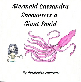 Mermaid Cassandra Encounters a Giant Squid