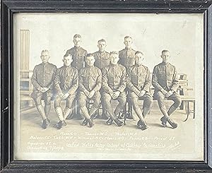 Framed photograph (11" x 9") of the United States Army School of Military Aeronautics at Ohio Sta...