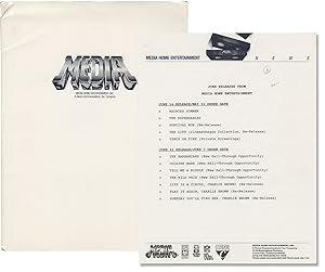 Original press kit for films released through Media Home Entertainment, including Charlie Brown f...