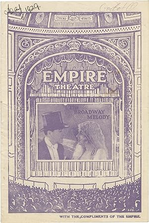 The Broadway Melody (Original program for the 1929 film screening at the Empire Theatre)