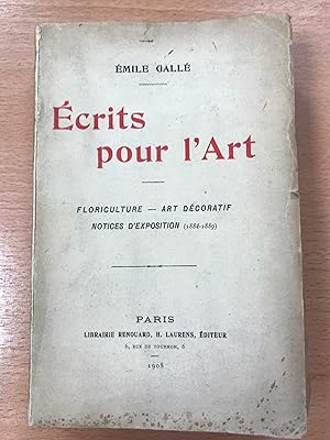 Ecrits pour l'Art : Floriculture, art décoratif, notices d'exposition (1884-1889)
