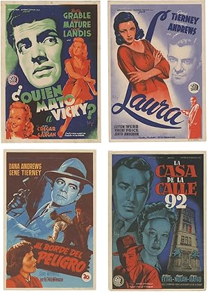 Classic Film Noir, US and foreign 1934-1961 (Collection of 154 Spanish film heralds, 1934-1961)