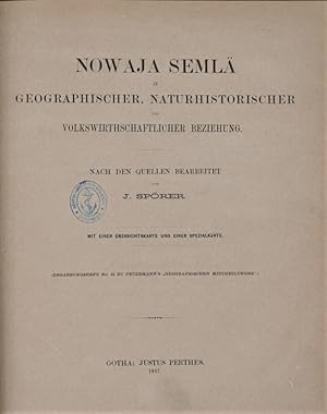 Nowaja Semla in Geographischer, Naturhistorischer und Volkswirthschaftlicher Beziehung.