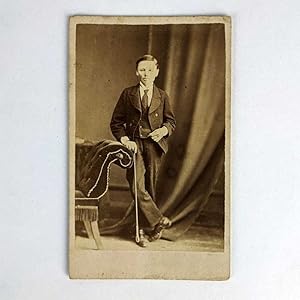Carte de visite of a [Jockey?] Holding a Whip