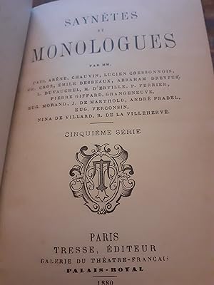 saynètes et monologues 6e série