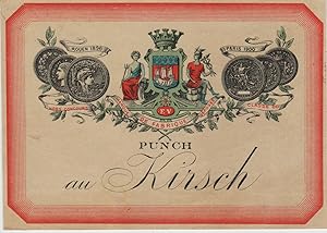 "PUNCH AU KIRSCH" Etiquette-chromo originale (1900)