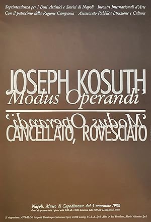 Modus Operandi Cancellato, Rovesciato. Unopera di Joseph Kosuth al Museo di Capodimonte
