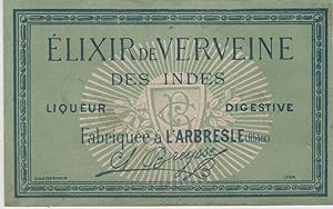 "ÉLIXIR DE VERVEINE DES INDES BREYSSE" Étiquette-chromo originale (entre 1890 et 1900)