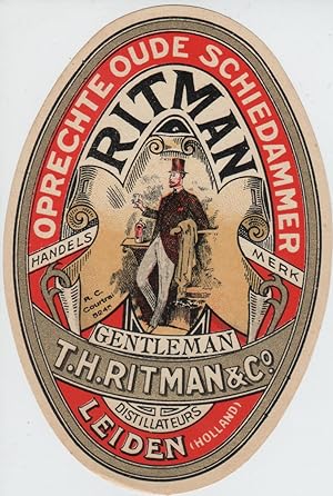 "GENTLEMAN (T.H. RITMAN & C°)" Etiquette-chromo originale (début 1900)