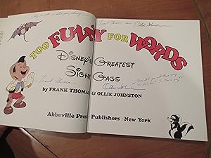 Too Funny For Words: Disney's Greatest Sight Gags [Inscribed By Illustrators)