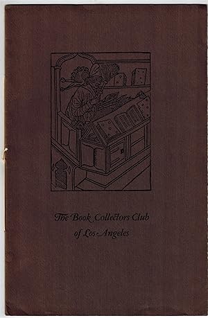 The Book Collectors Club of Los Angeles, The First Dinner Meeting at Les Freres Taix, Tuesday, Fe...