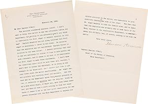 [TYPED LETTER, SIGNED, WITH SEVERAL PENCIL EMENDATIONS, FROM THEODORE ROOSEVELT AS ASSISTANT SECR...