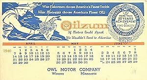 OILZUM INK BLOTTER: "If Motors Could Speak, We Wouldn't Need to Advertise"