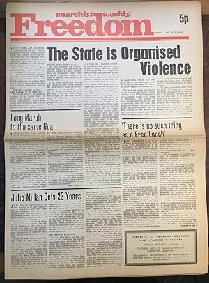 Anarchist weekly Freedom. March 4 1972. Vol. 33 No 10