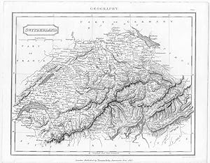 SWITZERLAND 1835 Antique Map