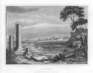 1835 ENGRAVING ANTIQUE PRINT of ROME