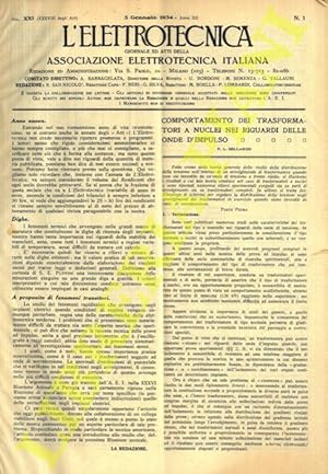 L'elettrotecnica. 1934. Giornale ed atti della Associazione Elettrotecnica Italiana.