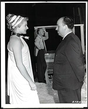 SPELLBOUND (Original Vintage 1945 Candid Still Photograph of Alfred Hitchcock and Ingrid Bergman ...