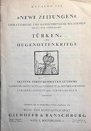 [Sale catalogue [193?], Rare] Einblattdrucke und handschriftliche relationen des XV.-XVIII. Jahrh...