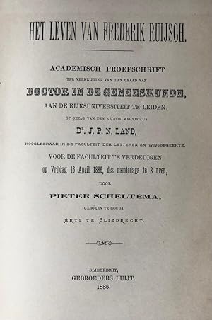[Science, botany, 1886] Het leven van Frederik Ruijsch, Academisch proefschrift door Pieter Schel...