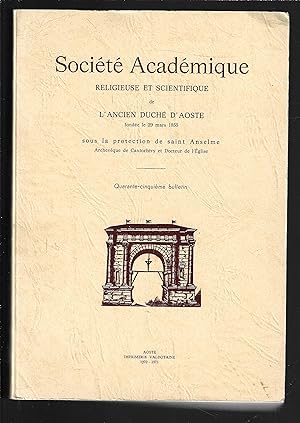 Société académique religieuse et scientifique de l'ancien Duché d'Aoste, 45ème bulletin