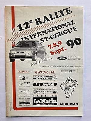 12e Rallye international St-Cergue - 7,8.9 sept. 1990