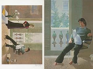 David Hockney Mr & Mrs Clark & Percy Ct Tate & Rare 2x Painting Postcard s