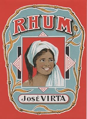 "RHUM José VIRTA" Etiquette litho originale (années 30)
