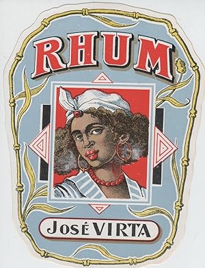 "RHUM José VIRTA" Etiquette litho originale (années 30)