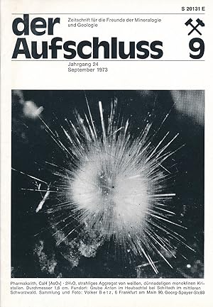 Der Aufschluss. Zeitschrift für die Freunde der Mineralogie und Geologie, Heft 9, 1973.