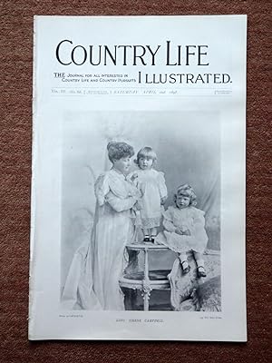 Country Life Illustrated magazine No. 65. 2nd April 1898, Condover Hall Pt 2 Shropshire. Lady Ile...