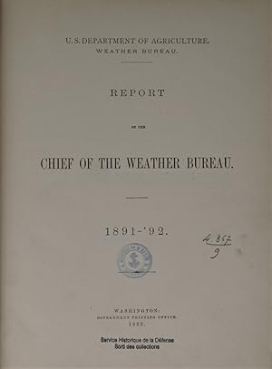 Report of the Chief of the Weather Bureau: 1891-92