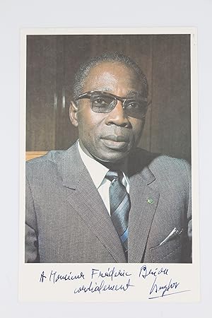 Portrait photographique dédicacé de Léopold Sédar Senghor