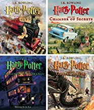 HARRY POTTER: SET OF FIVE, JIM KAY ILLUSTRATED BOOKS 1-5, All FIRST PRINTINGS, First Edition. Har...