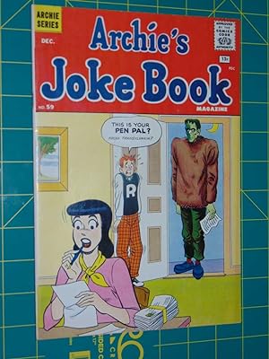 Archie's Joke Book 59. 1961 Frankenstein Cover. Very Good + 4.5.
