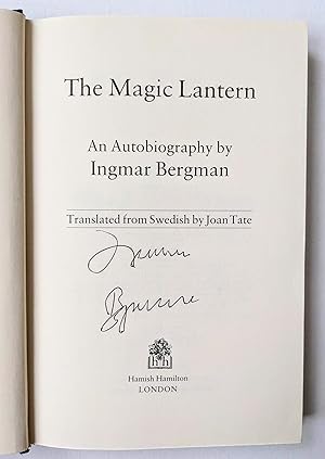 INGMAR BERGMAN **HAND SIGNED** Autobiography THE MAGIC LANTERN First English Edition
