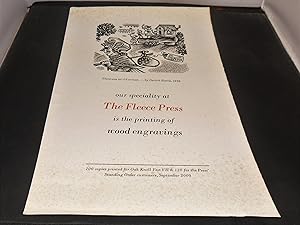 Fleece Press - Keepsake printed at The Fleece Press for Oak Knoll Fest VII and the Press' Standin...