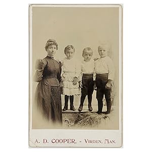 19th Century Carte-de-visite of a Mother and her Three Young Children ; Captured and Printed by t...