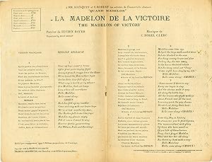 "LA MADELON DE LA VICTOIRE de Lucien BOYER" Paroles de Lucien BOYER / Musique de C. BOREL-CLERC /...