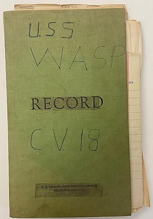 WWII Scrapbook Archive of 70 Documents and Ephemera from the Aircraft Carrier USS WASP And An Add...