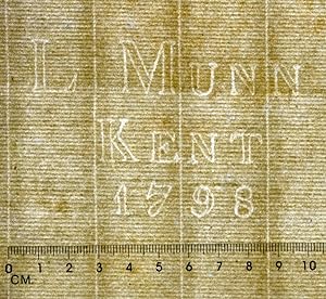 Blank sheet of laid paper with watermark L Munn Kent 1798