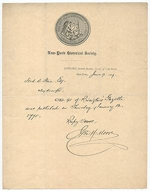 Autograph Note Signed ("Geo. H. Moore")